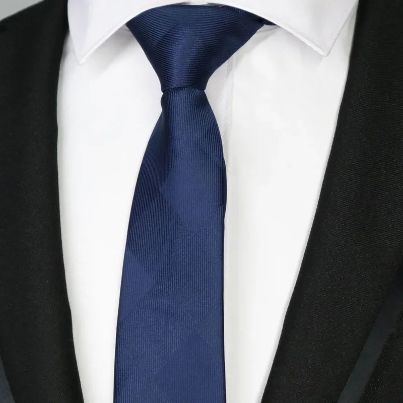 New Slim Narrow Skinny 6CM Mens Necktie Neck Ties For Man Plaids Polka Dot Striped Jacquard Cravat Business Party Corbatas