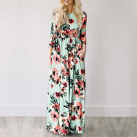 Summer Maxi Dress Women 2022 Pink Floral Print Boho Beach Dress Ladies Evening Party Long Dress Sundress Vestidos de festa 3XL