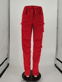 Sexy Women&#39;s Red Stacked Sweatpants High Waist Tracksuits Y2K Harajuku Joggers