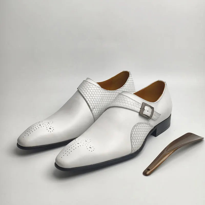 Deluxe Trendy Men's Leather Shoes Monk Style Daily Outdoor Business Luxury Fashion Office Dress Shoe Customization Drop Shipping