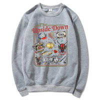 The Upside Down Sweatshirt Funny Hawkins Clipart Graphic Shirts Stranger ST5 Inspired Demogorgon Tops Trendy Gothic Sweatshirts
