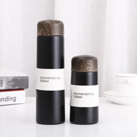 Small Stainless Steel Water Cup Cute Portable Insulation Cup Vacuum Flask Plastic Lids 250ml