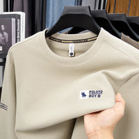 Sweatshirt Men 2025 New Style Spring and Autumn Round Neck with Cotton Embroidery Casual Long Sleeved T-shirt Top T-shirt