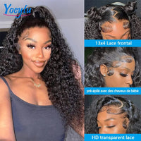 Deep Wave Frontal Wig 13x4 Lace Frontal Wig 20 Inches Brazilian Lace Front Human Hair Wig On Sale Deep Wave Wigs For Black Women