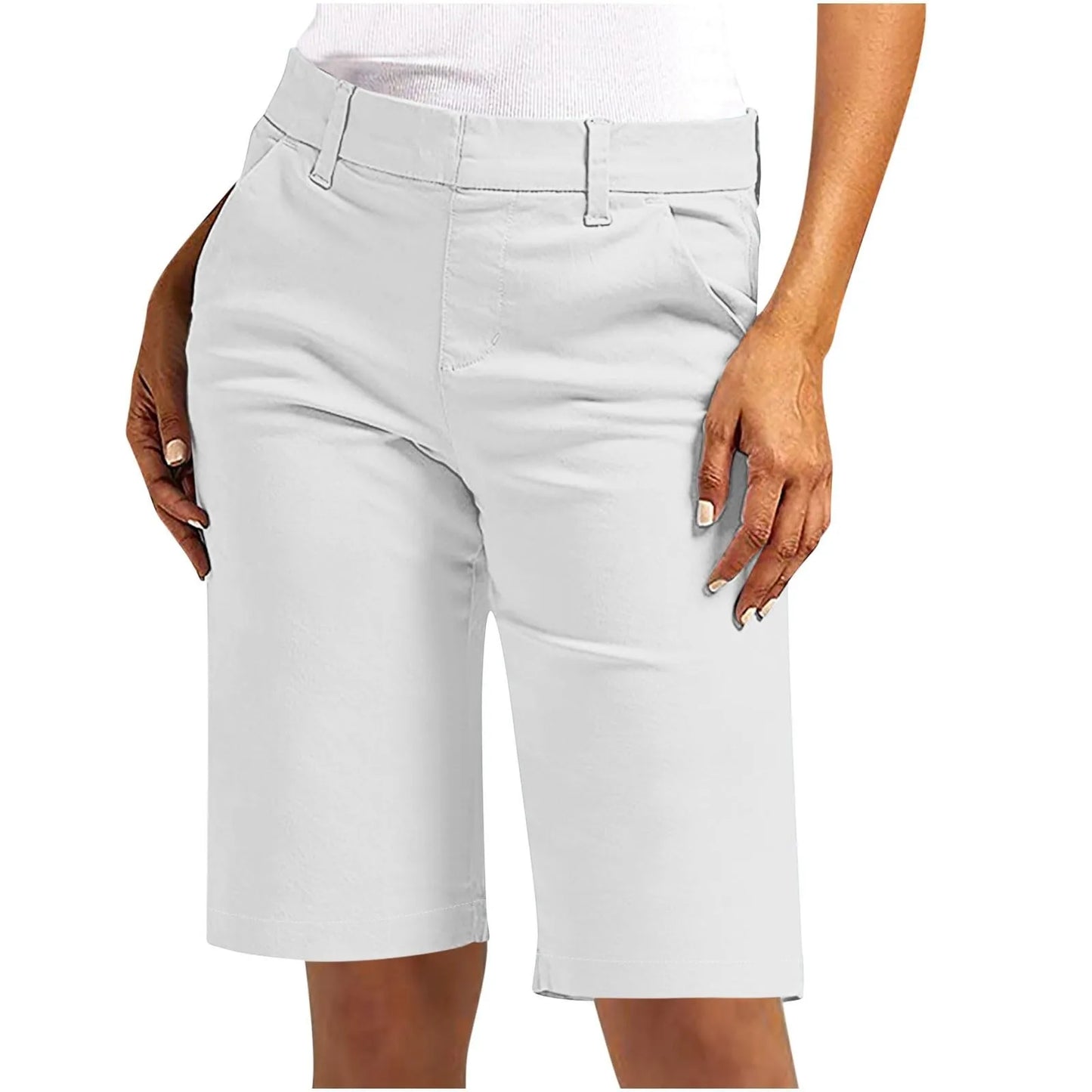 Shorts For Women Trendy 2025 Casual Summer High Waisted Chino Shorts Straight Leg shorts Jogging Hiking Vacation Cargo shorts