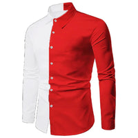 Fashion Pop Prom Party Night Club New Designer Long Sleeve Clothing Slim Button Lapel Men Tops