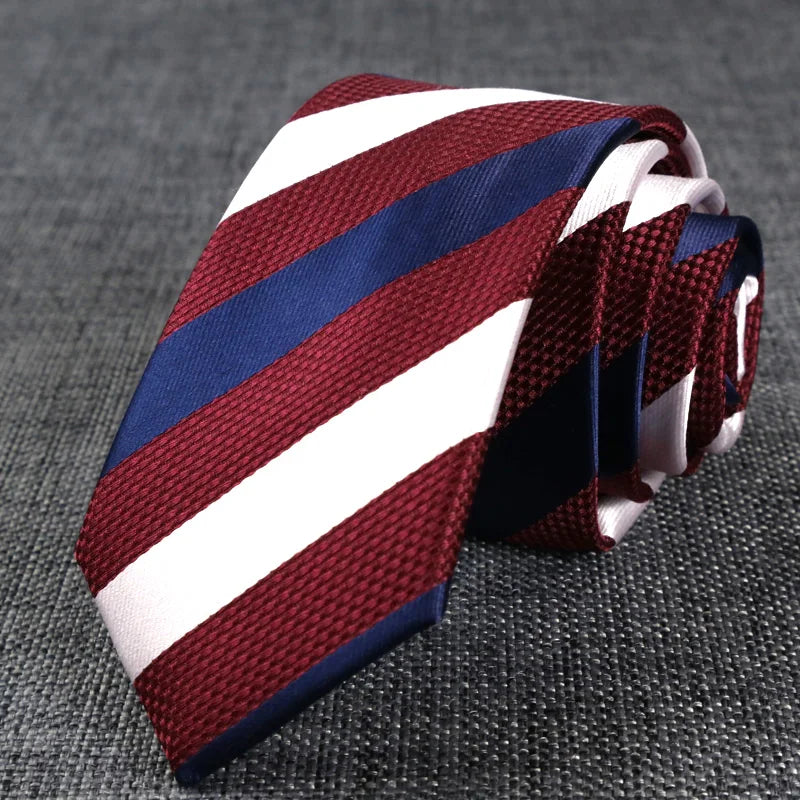 New Skinny 6CM Mens Necktie Slim Narrow Ties For Man Plaids Striped Paisley Jacquard Cravat Business Party Corbatas Neck Tie