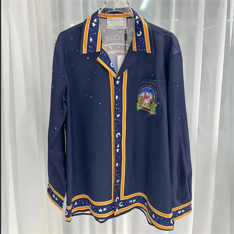 2025 men's printed T-shirt, men's and women's long sleeved shirt, 100% polyester fiber, fashionable and comfortable casual men's
