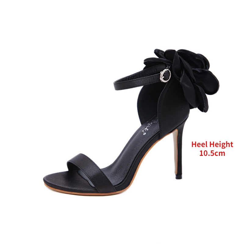 Flower Shoes Woman Rose Flower Pumps High Heel Sandals Shoes Evening Nightclub High Heels Shoes Sexy Ladies Stiletto Pumps