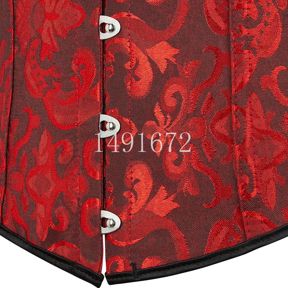 Pink Corset Underbust Top Wome Plus Size Waist Cincher Sexy Gothic Corpete Corselet Fashion Black White Red Blue Rose