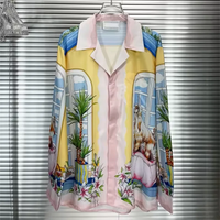 2025 men's printed T-shirt, men's and women's long sleeved shirt, 100% polyester fiber, fashionable and comfortable casual men's