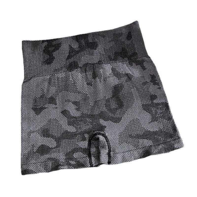 Sexy Women's Sports Shorts Camo High Waist Seamless Cycling Fitness