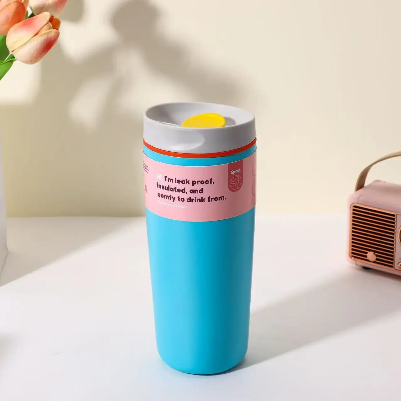 Stainless steel insulated cup, simple and fashionable, suitable for coffee drinking, portable for outdoor use, and can be carrie