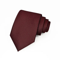 8cm Width Solid Color Striped Neck Ties For Men Trendy Gentlemen Black Wine Necktie Wedding Party