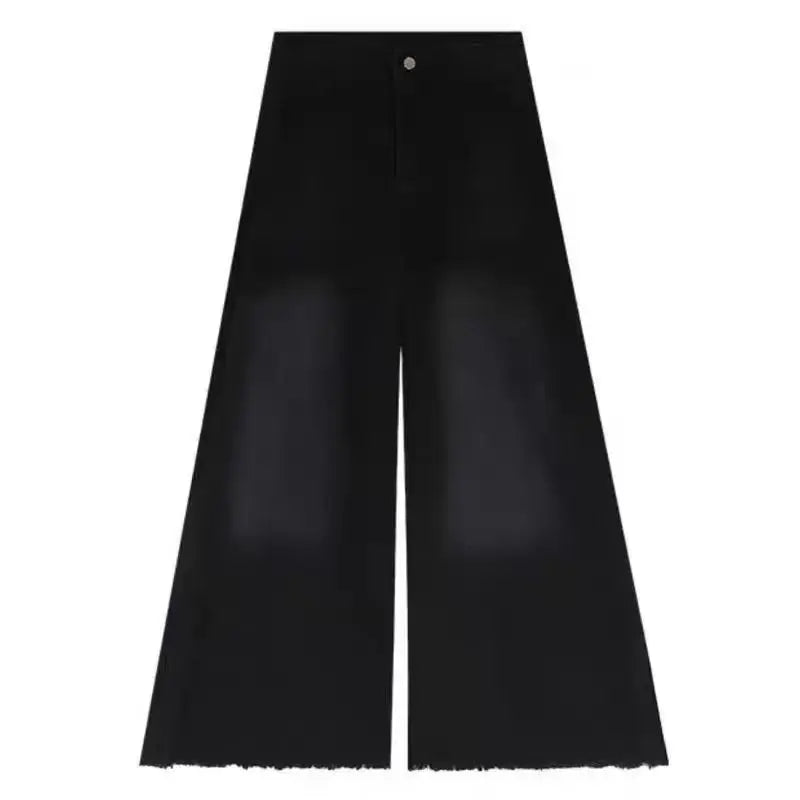 Wide Leg Jeans Women Denim Pants Vintage Straight Trousers Autumn Spring Fashion Female Black Casual Jeans Wide Leg Pants