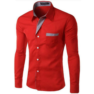 2022 Hot Sale New Fashion Camisa Masculina Long Sleeve Shirt Men Slim fit
