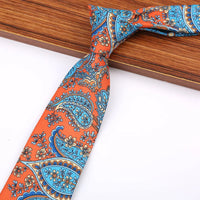 New 8CM Printing Ties For Men Necktie Paisley Floral Designer Scarf Tie For Groom Business Wedding Party