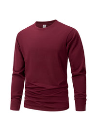 Men's Button Long Sleeve Henley Neck T-Shirt Casual Breathable Round Neck  T-Shirt Solid Color Slim Fit Tee Basics Cozy Tops