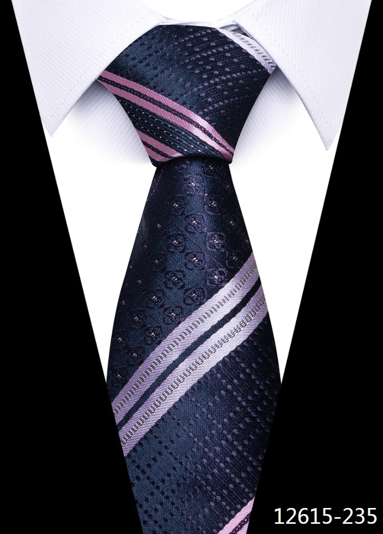 Newest Style 8 cm Necktie Man Blue Golden Striped Wedding Accessories Performance Tie Men Necktie Gravatas Fit Business