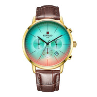 2023 New Fashion Color Bright Glass Watch Men Top Luxury Brand Chronograph Men