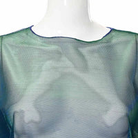 Solid See Through Tshirt Women Sexy Tops O-Neck Long Sleeve T Shirt For Women Clothing Club Y2k Aesthetic Egirl Tees