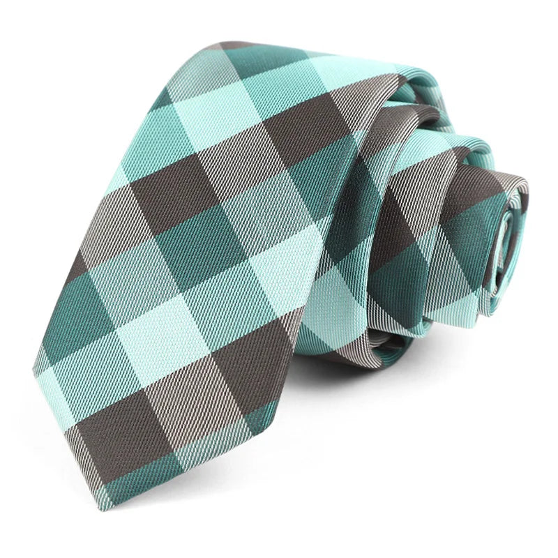 Luxury Skinny 6CM Mens Necktie Ties For Man Striped Plaid Floral Solid Jacquard Ascot Business Party Neck Tie Accssories