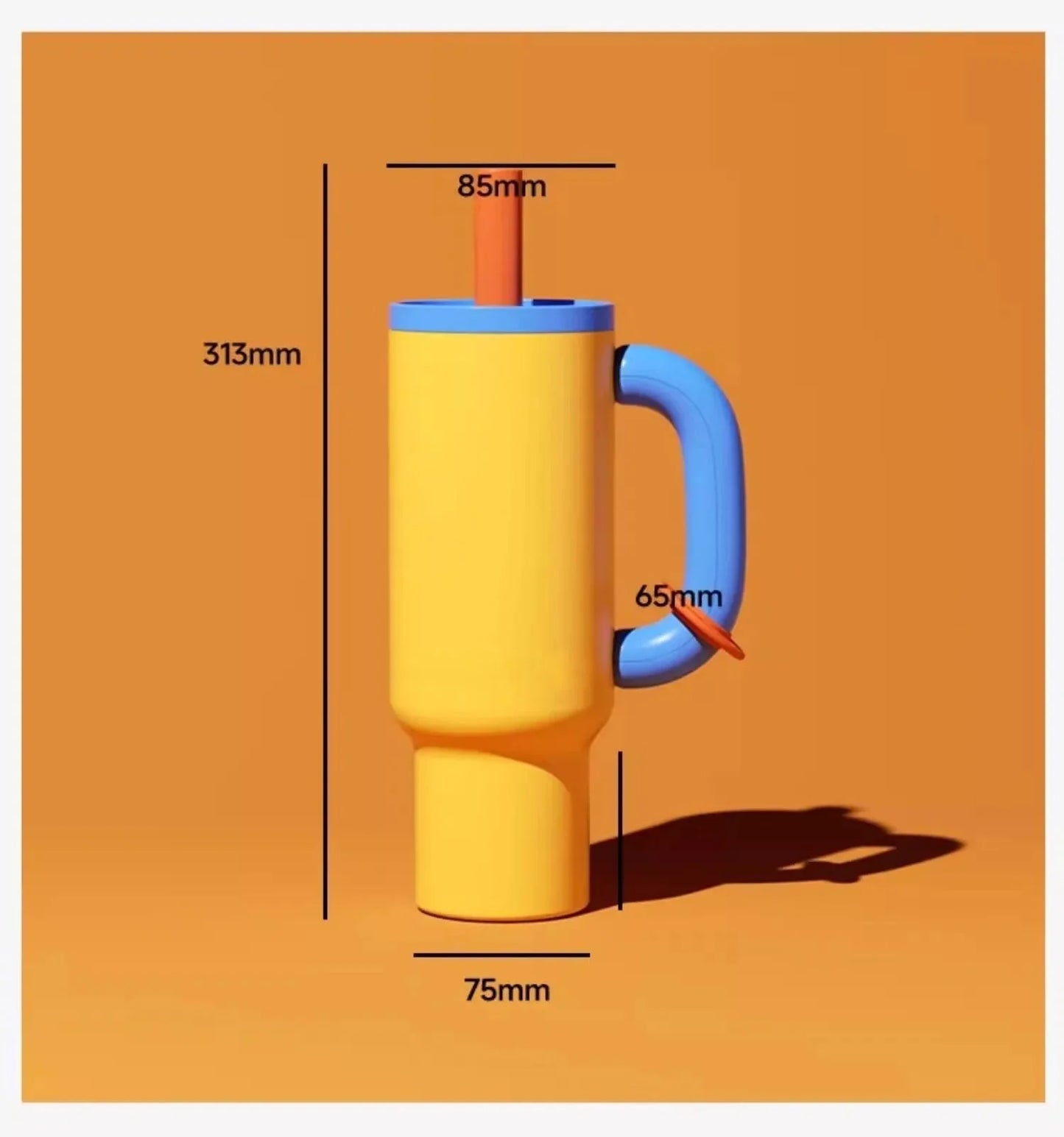 304 Stainless Steel Straw Insulated Ice Cup - Thick, Portable Handle Design for Trendy Hydration 2025 New Female King Cup