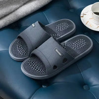 Summer Non Slip Solid Color Slippers for Men PVC material  Massage Comfortable Durable Bathroom Shoes Cool Pool