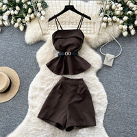 Mini Skirt Set Women Two Piece Sets Polo Collar Shorts Shirt Tops Dress Sets Casual Y2k Streetwear Pleated Shorts 2026 Elegant