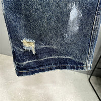 High End Men'S Clothing Hip Hop Graffiti Baggy Jeans For Men Streetwear Skateboard Ripped Jeans Korean Trendy Denim Trousers