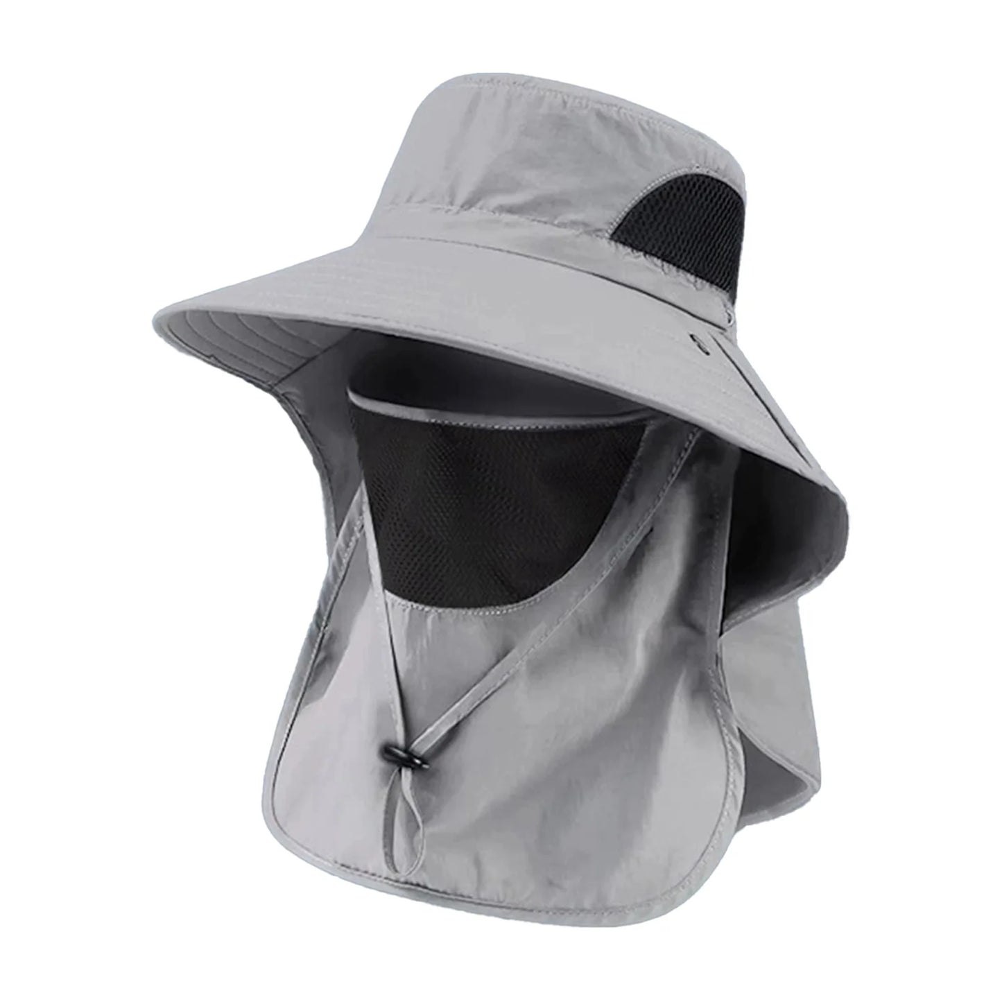Outdoor Sun Fishing Hat with Neck Cover Breathable UV Protection Wide Brim for Hiking Beach Summer Adults