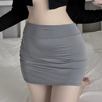 High Waist Sexy Casual Black White Bodycon Pencil Mini Skirts Tight Package Wrap Hip Short Skirt for Women Night Club Party Wear