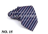 New Striped Tie Men's 8cm Ties Business New Year Gift Classical Necktie Office Accessories Men Costume Daily Wear Wedding Party