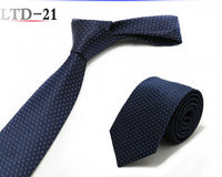 Luxury 7CM Mens Ties Striped Dot Necktie Formal Classic Business Neck Ties Jacquard Woven Necktie For Men Groom Wedding Party
