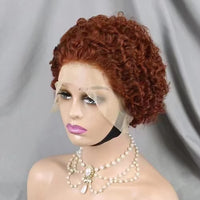 Pixie Curls 100% Human Hair 13x4 Lace Frontal Wigs Pixie Cut Short Bob Human Hair Wig Transparent Lace Front Human Hair Wig