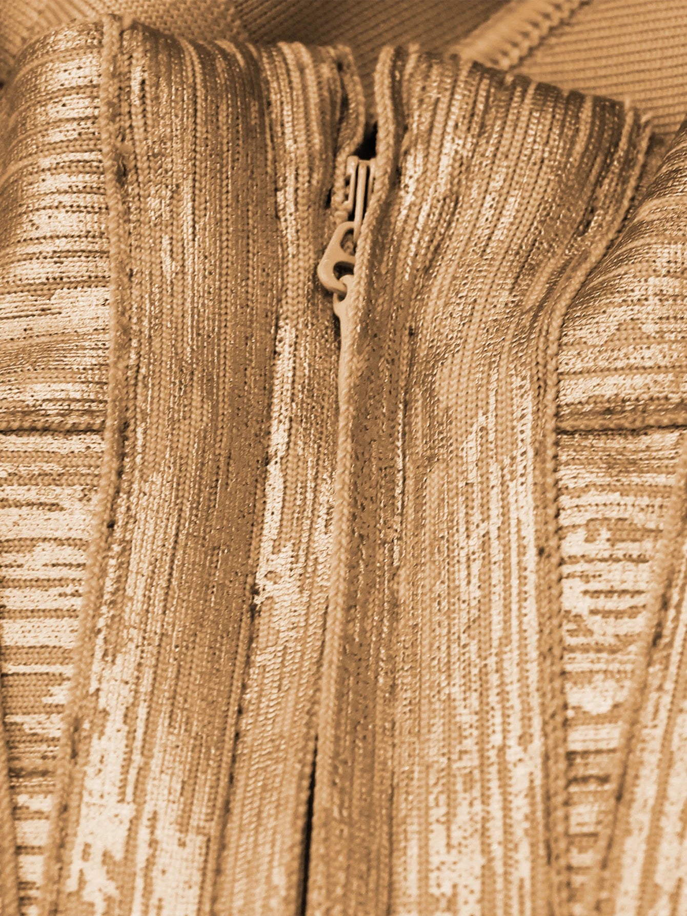 Sweetheart Gold Metallic High Waist Mini Bodycon Bandage Dress For Cocktail Party