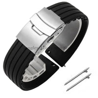 18mm 20mm 22mm 24mm Quick Release Silicone Watchband for Huawei Watch GT4/GT3 46mm for Seiko for Omega for Fossil Rubber Straps