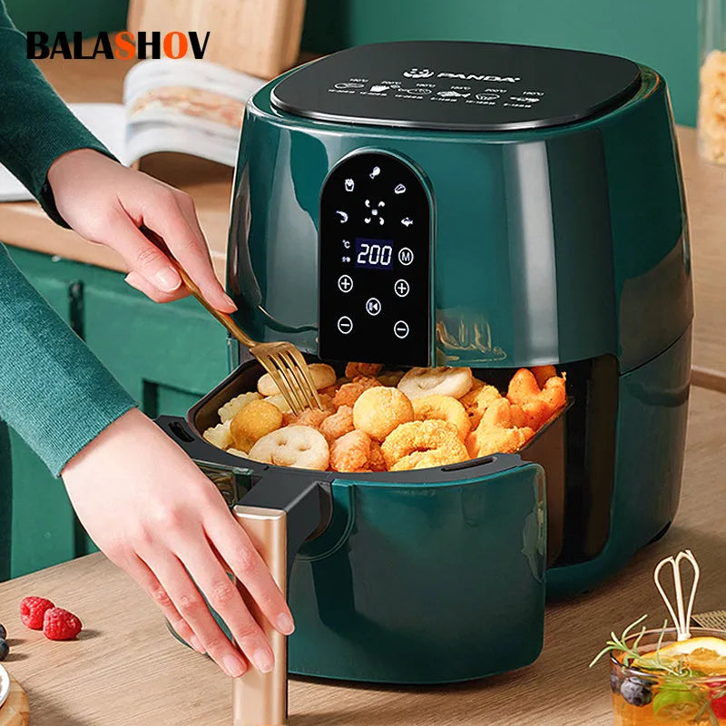 Smart Electric Air Fryer 6L 4.5L Automatic Large Capacity Without Oil Household Multi 360°Baking LED Touchscreen Deep Fryer