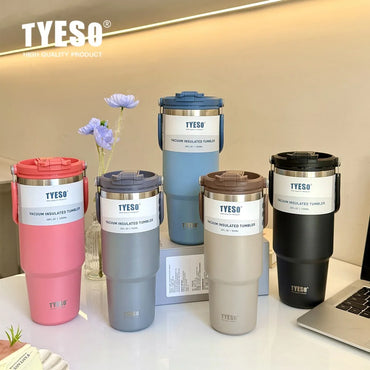 Tyeso Stainless Steel Coffee Cup Cold And Hot Double-layer Insulated Cup Tumbler Thermo Water Bottle Car Travel Mug Vacuum Cup