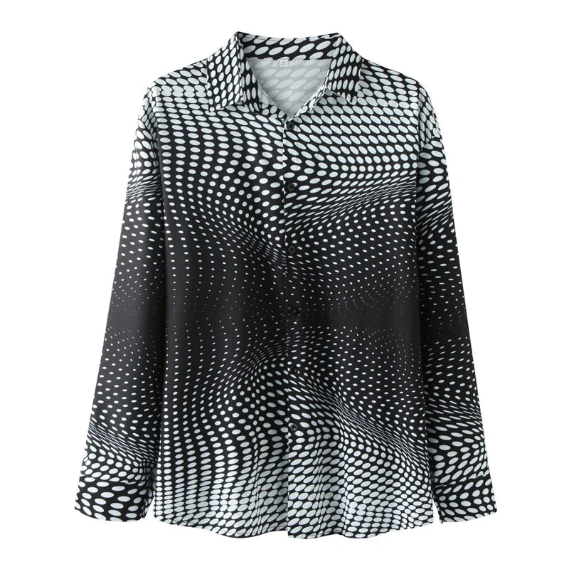 Men's shirt pattern shirt 3D printed shirt outdoor street long sleeved V-neck clothing fashion designer casual and comfortable