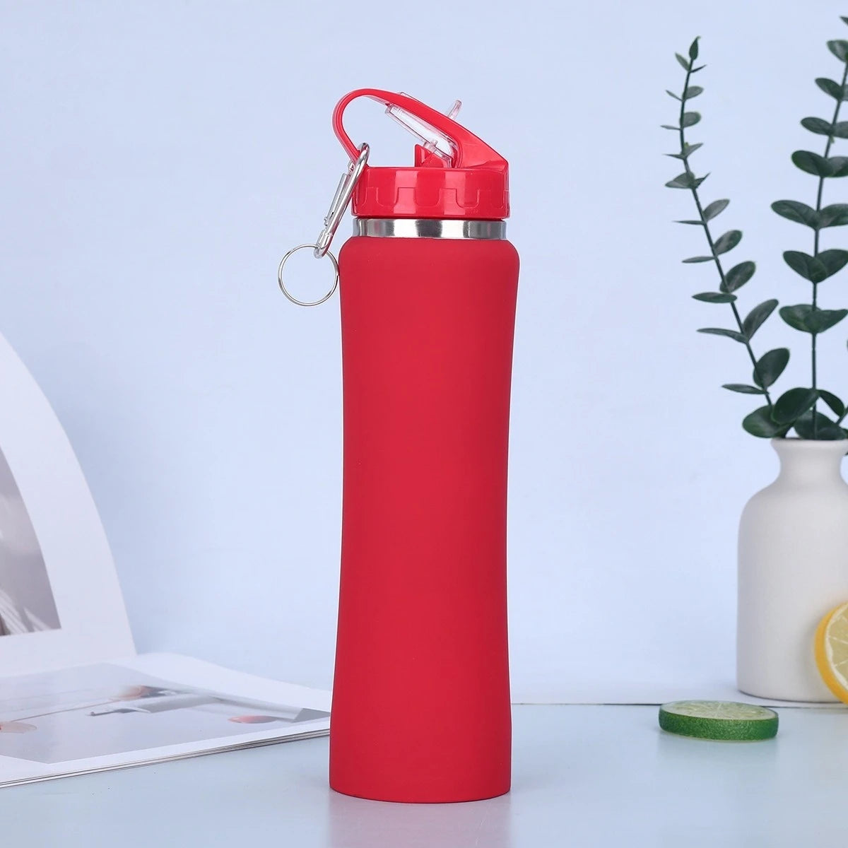 JUSTINLAU Spot Goods 600/750ML Thermos Cup Fruit Mug Kids Straw Cup Vacuum Flasks Stainless Steel Travel Thermal Water Bottles