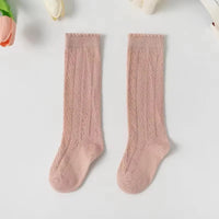 Baby Girls Socks Summer Kids Long Sock Toddlers Knee High Mesh Thin Socks Hollow Out Soft Cotton Infant Socken For 0-7 Years