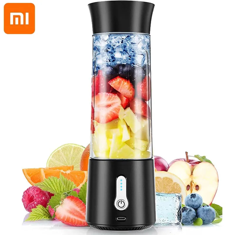 New Xiaomi Portable Blender Mini Handheld Fruit Mixer with 6 Blades Personal USB Rechargeable Juice Cup for Sports Trave Fruit M