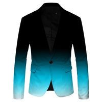 Men's Spring and Autumn New British Fashion Solid Color Suit Jacket, Casual Single-button Lapel Slim Spell Color Suit Jacket