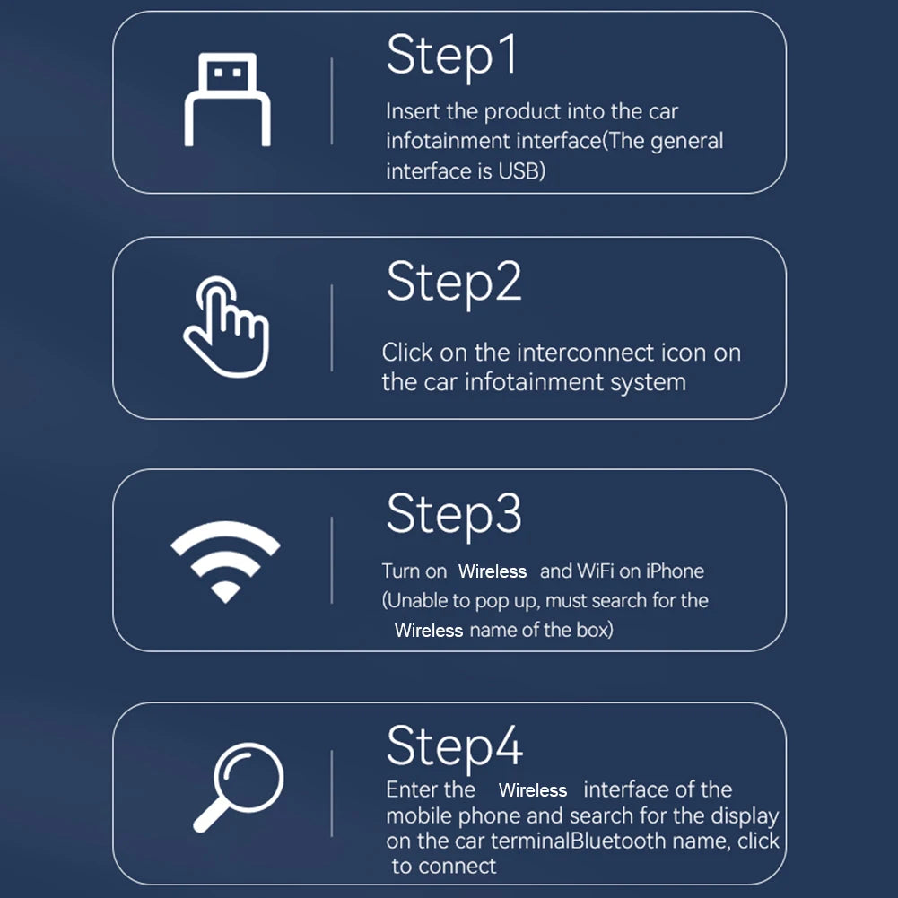 Wireless Carplay Android Auto Adapter Plug&Play USB Car Dongle Wireless Dongle for OEM Wired CarPlay/Andriod Auto Cars