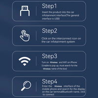 Wireless Carplay Android Auto Adapter Plug&Play USB Car Dongle Wireless Dongle for OEM Wired CarPlay/Andriod Auto Cars