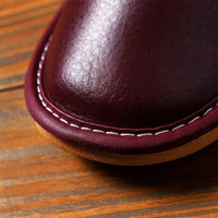 Indoor Leather Slippers Men Home Cheap Shoes 2025 Spring New Style Flat Mules High Quality Unisex House Slippers
