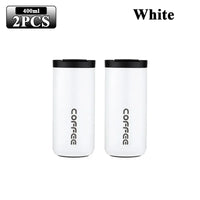 400ML Stainless Steel Coffee Cup Travel Thermal Mug Leak-Proof Thermos Bottle Tea Coffee Mug Office Business Style Thermos