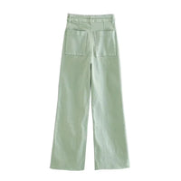 2023 New Women's Wear High Quality Fashion High Waist Straight Slender Wide Leg Jeans