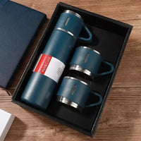 304 stainless steel insulated cup, three-lid business gift cup, gift box water cup